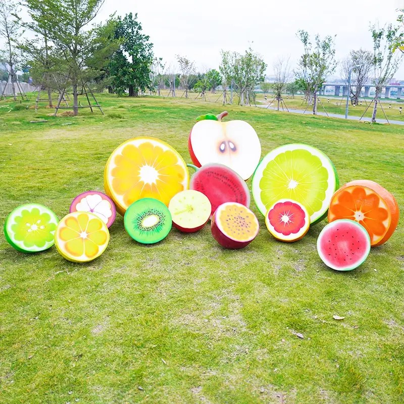 Large size Outdoor decoration fiberglass fruit and vegetable statue resin strawberry and cabbage sculpture (2)