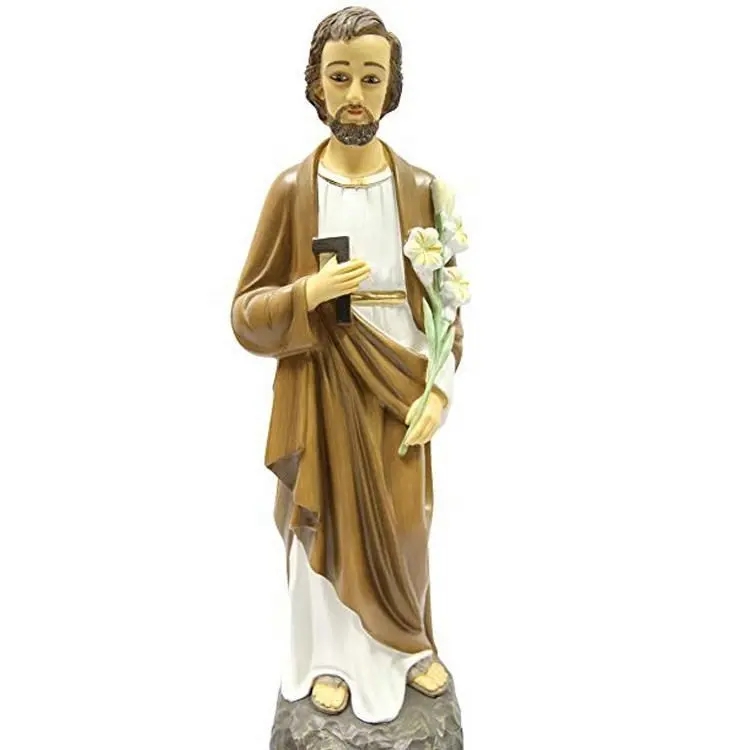 Manufactory Wholesale Artificial religious catholic figure fiberglass Saint Joseph statue (4)