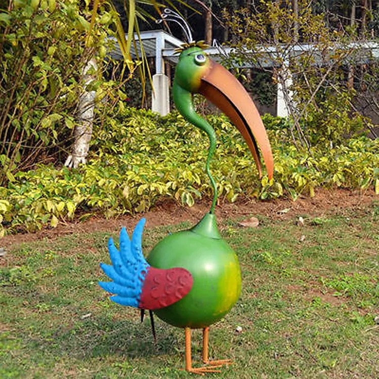 Nature decorated graffiti bird series statue fiberglass pelican sculptures (5)