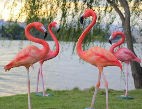Super value garden decoration life size fiberglass flamingo statue