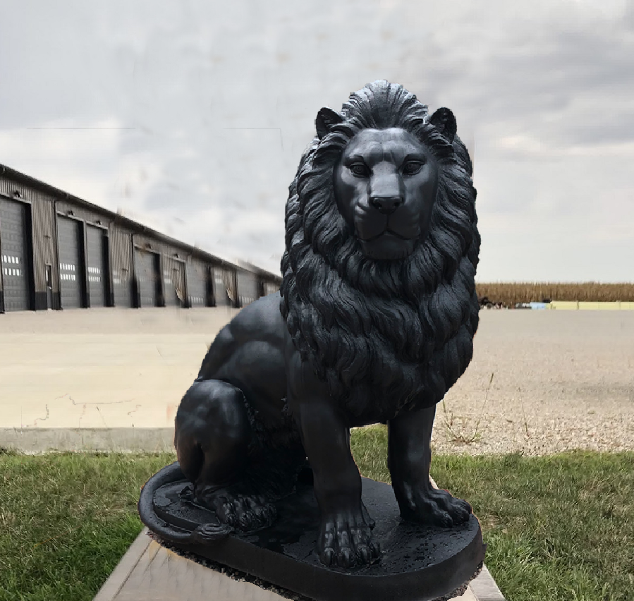 Aongking tall 215 cm fiberglass lion statue sculpture for sale