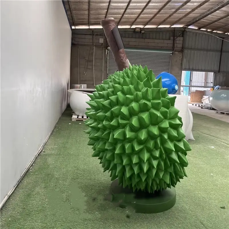 simulated delicate durian fruits sculpture artificial fiberglass fruit life size display props (2)