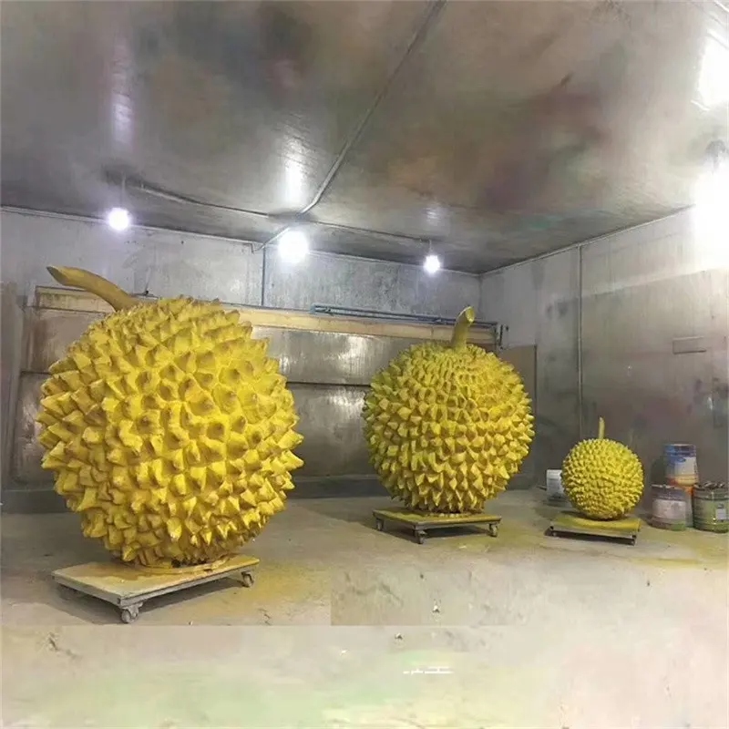 simulated delicate durian fruits sculpture artificial fiberglass fruit life size display props (5)