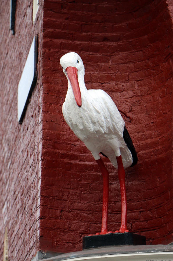 wholesale price animal sculpture resin Stork design