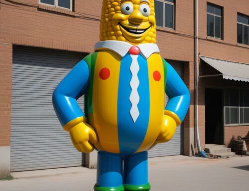 cartoon fiberglass corn statue