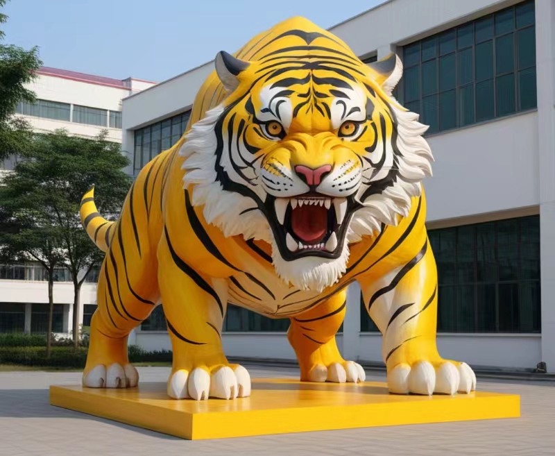 fiberglass fierce tiger statue