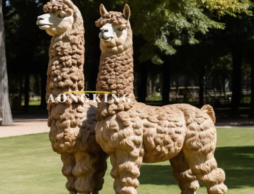 fiberglass alpaca sculpture