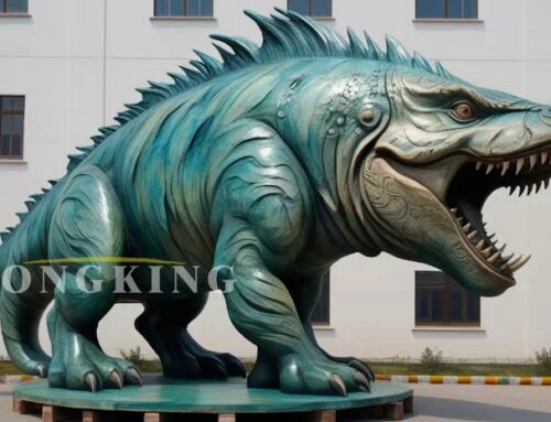 resin Jurassic fish monster statue